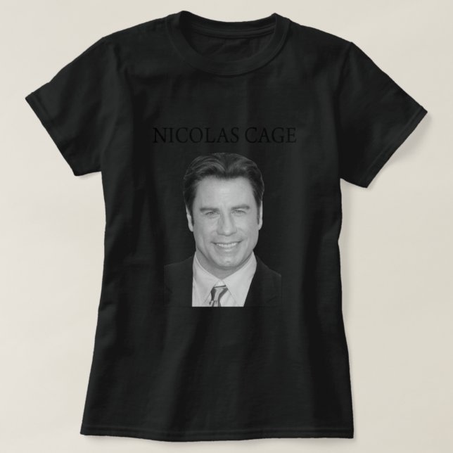 Camiseta Nicolas Cage John Travolta Faceoff (Frente do Design)