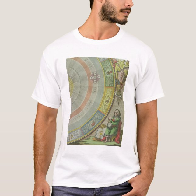 Camiseta Nicolau Copérnico (1473-1543), detalhe de um mapa (Frente)