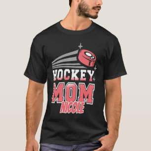 Camiseta Nicole Hockey Mãe Com Mulheres Puck