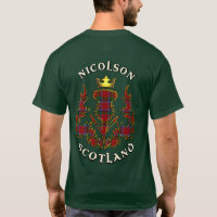 Nicolson Clan Crachá & Tartan w/Motto