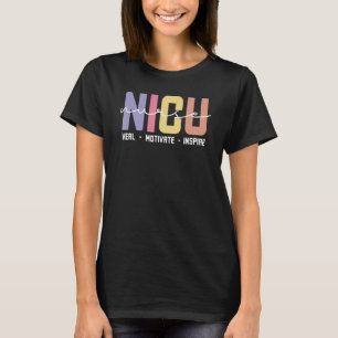 Camiseta Nicu Enfermeira Amor Inspira Medicina Sanitária Cu