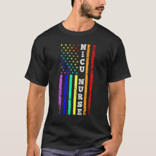 Camiseta Nicu Enfermeira Orgulho gay do Orgulho de Bandeira