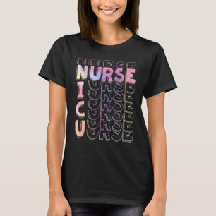 Camiseta Nicu Enfermeira Tie Dye Homens Tie Dye Neonatal Ic