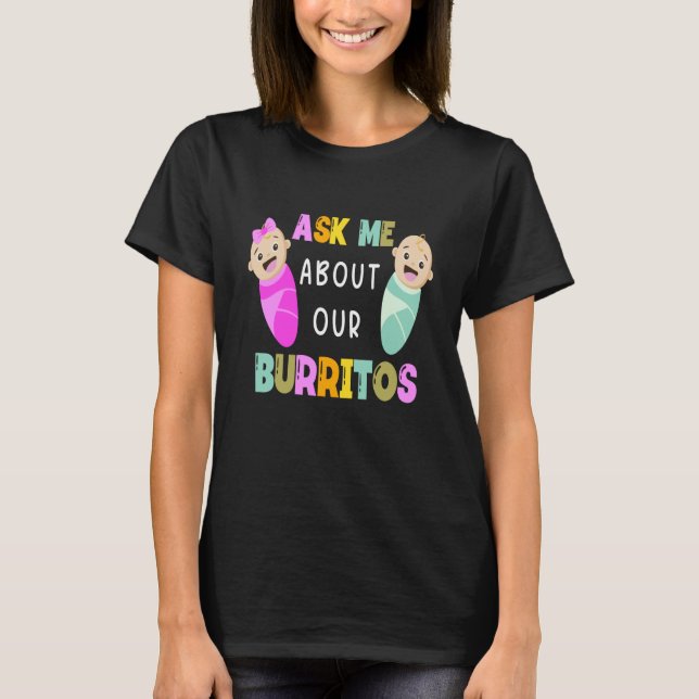 Camiseta NICU Nurse Ask Me About Our Burritos Infant Care S (Frente)