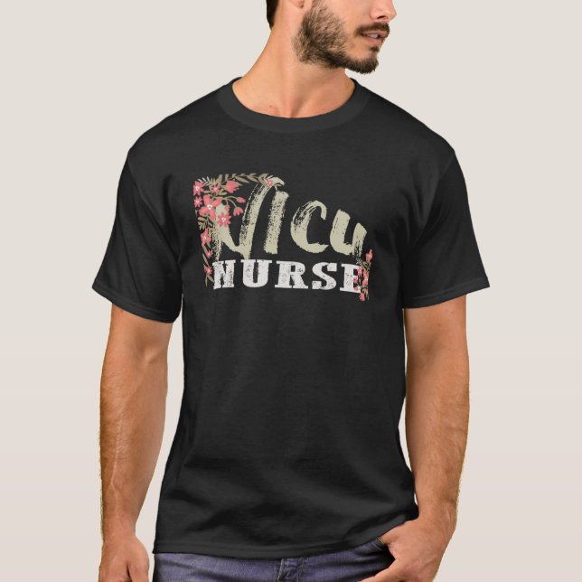 Camiseta Nicu Nurse Flowers (Frente)