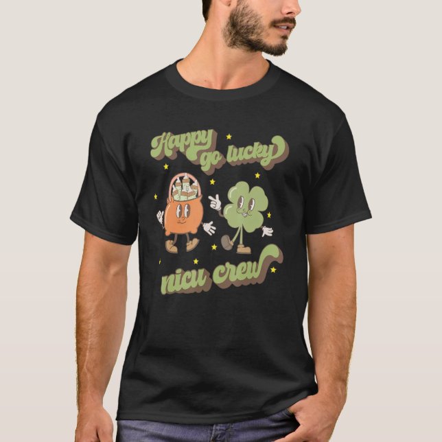 Camiseta NICU Nurse St Patricks Day NICU Crew Nurse Squad H (Frente)