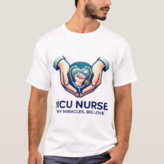 Camiseta NICU Nurse Tiny Miracles Big Love Hands