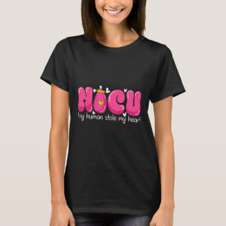 Camiseta Nicu Nurse Valentine's Day Tiny Humans Stole My He
