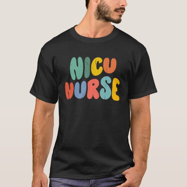 Camiseta Nicu Nurse Week Groovy Appreciation Day For Women  (Frente)