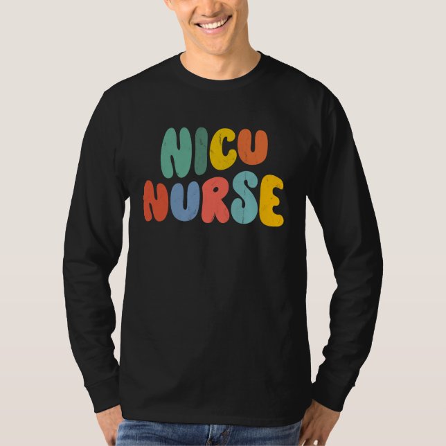 Camiseta Nicu Nurse Week Groovy Appreciation Day For Women  (Frente)