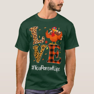 Camiseta Nicu Parent Love Ação de Graças Leopard Turquia Au