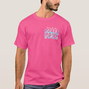 Camiseta Nicu Social Worker Groovy de volta ao Teac Escolar