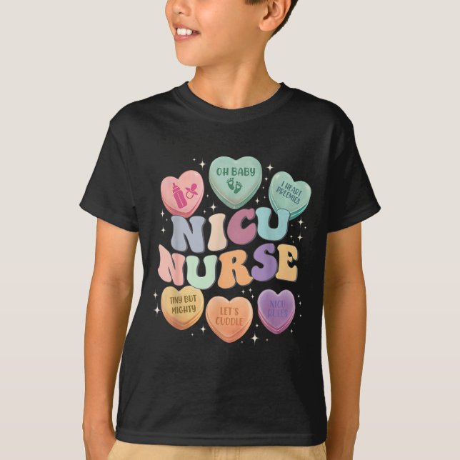 Camiseta Nicu Valentine Nicu Nurse Valentines Day Icu Nurse (Frente)