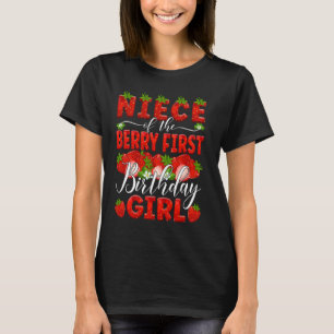 Camiseta Niece Do Primeiro Aniversário De Berry Da Rapariga