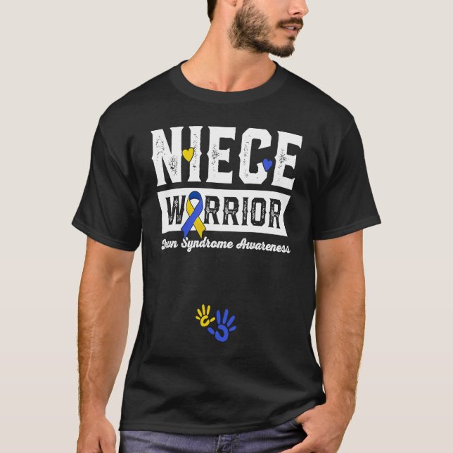 Camiseta Niece Warrior Down Syndrome Awarse Família 1 (Frente)
