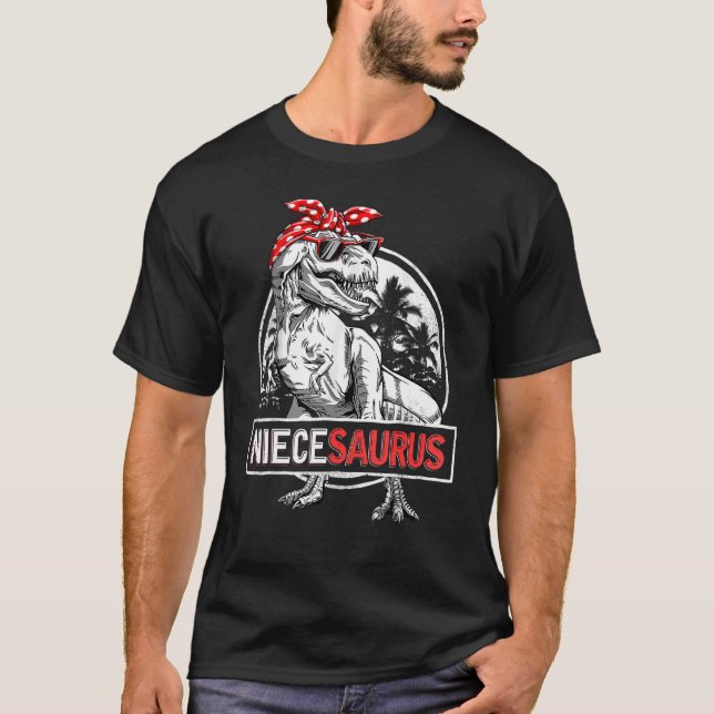 Camiseta Niecesaurus Rex Dinossaur Niece Saurus Mãe (Frente)