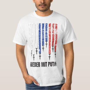 Camiseta Nieder mit Putin Antikrieg Frieden Ucrânia
