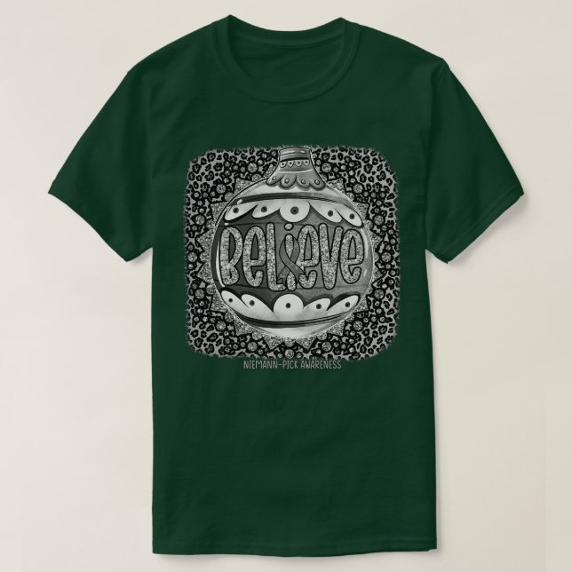 Camiseta NiemannPick Consciência Acreditem no ornamento Leo (Frente do Design)