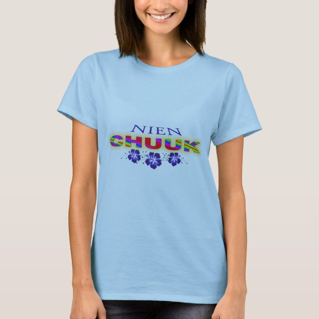 Camiseta Nien Chuuk no roxo (Frente)