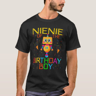 Camiseta Nienie Da Família Temática Robótica Birthday Boy R
