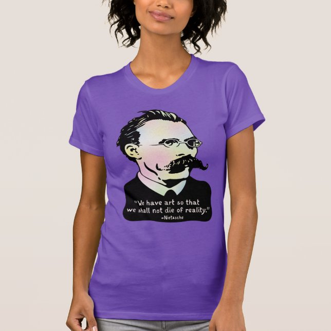 Camiseta Nietzsche - realidade da arte v. (Frente)