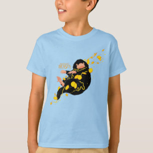 Camiseta Niffler Flutuando Com Dourado