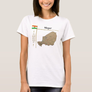 Camiseta Niger Mapa + Bandeira + Título