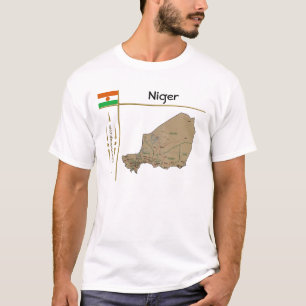 Camiseta Niger Mapa + Bandeira + Título