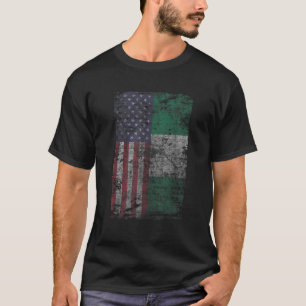Camiseta Nigéria America Flag Funny Travler Roots Gift Idea