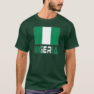 Camiseta Nigéria com a bandeira nigeriana