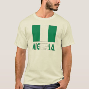 Camiseta Nigéria com a bandeira nigeriana 