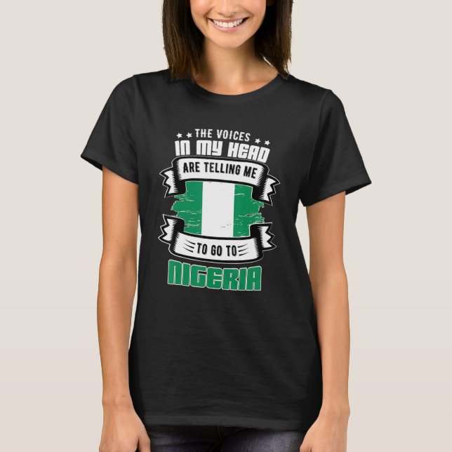 Camiseta Nigéria Na Minha Cabeça (Frente)