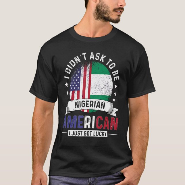 Camiseta Nigerian American Countries Flags Pride Nigeria Fl (Frente)