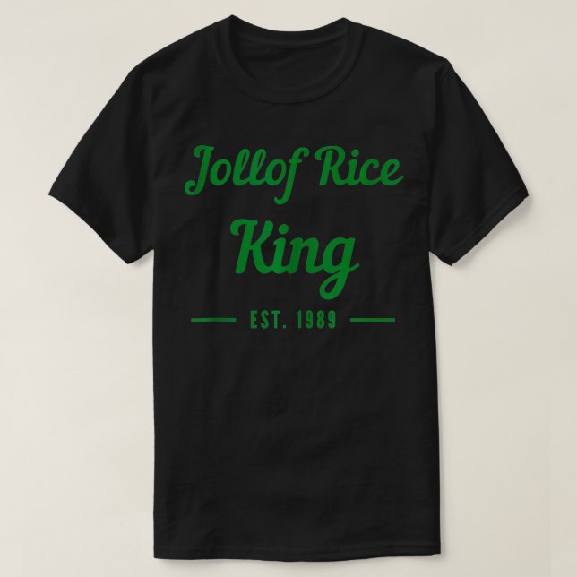 Camiseta Nigerian Jollof Rice King 1989 (Frente do Design)