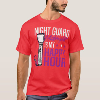 Camiseta Night GuardMidnight É Minha Feliz HourSecurity Off