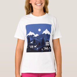 Camiseta Night mountain view