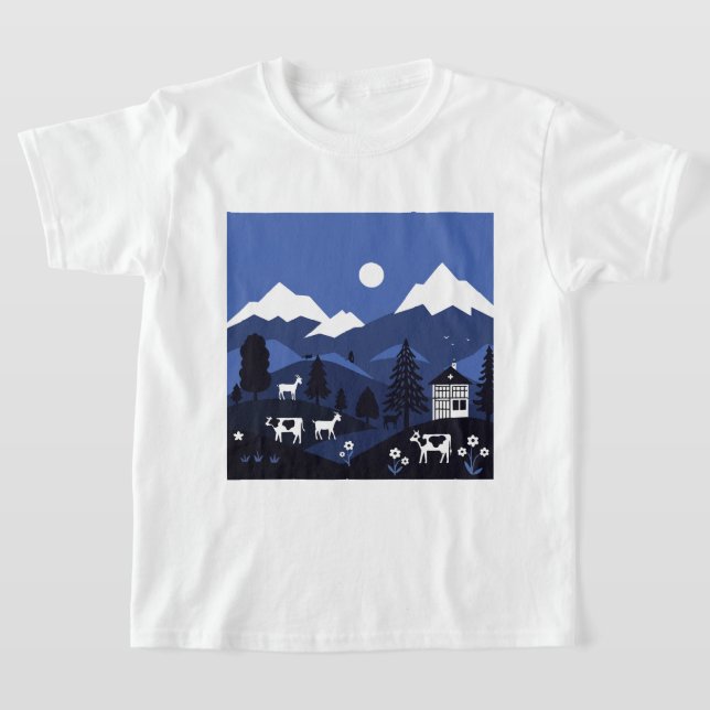 Camiseta Night mountain view (Postura )