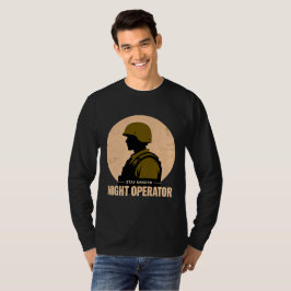 Camiseta Night Operator Vintage Tactical Soldier Tee