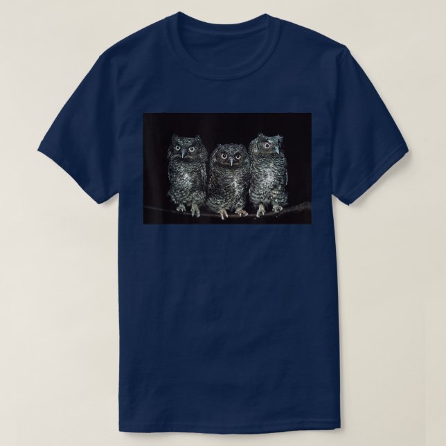 Camiseta Night Owls Sitting on a Tree Branch  (Frente do Design)