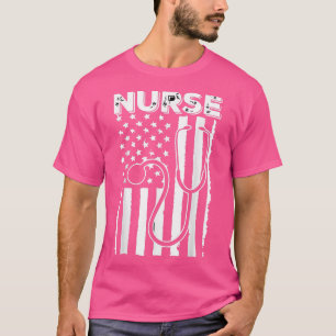 Camiseta Night Shift NurseNurse Flag American