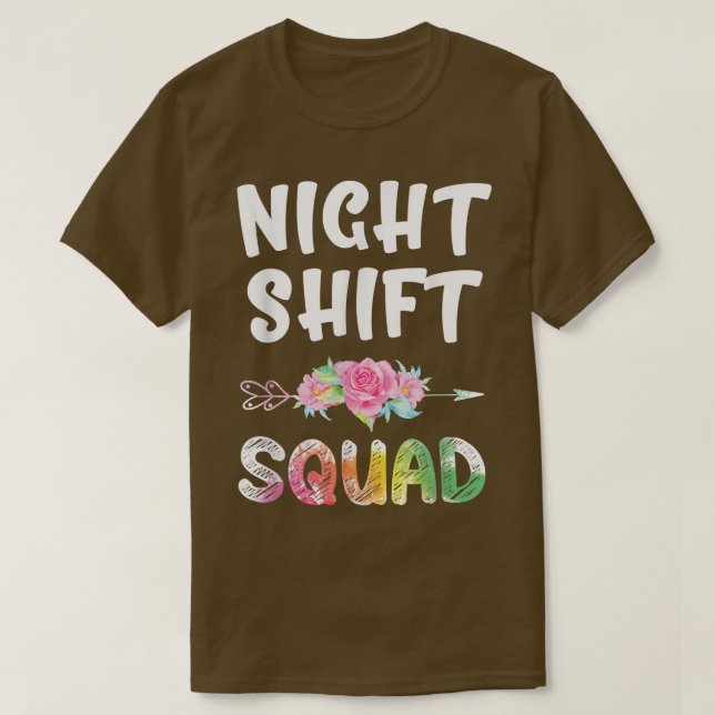 Camiseta Night Shift SquadNight Shift Matching Nurse  (Frente do Design)