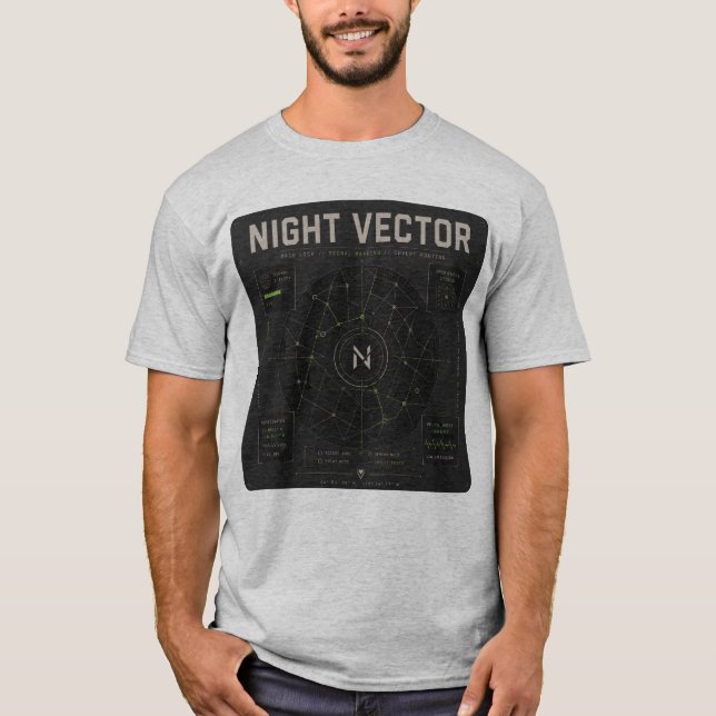 Camiseta Night Vector | Grid Lock Signal Mapping tee (Frente)