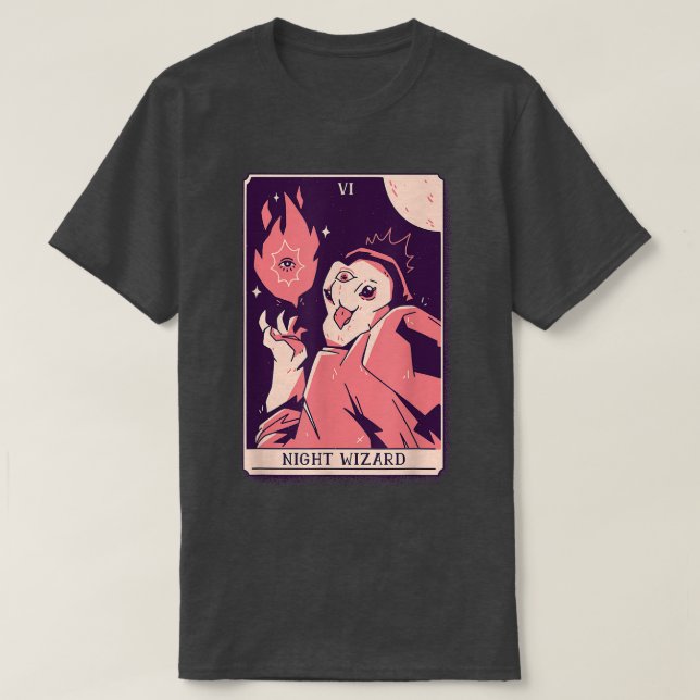 Camiseta Night Wizard Tarot  (Frente do Design)
