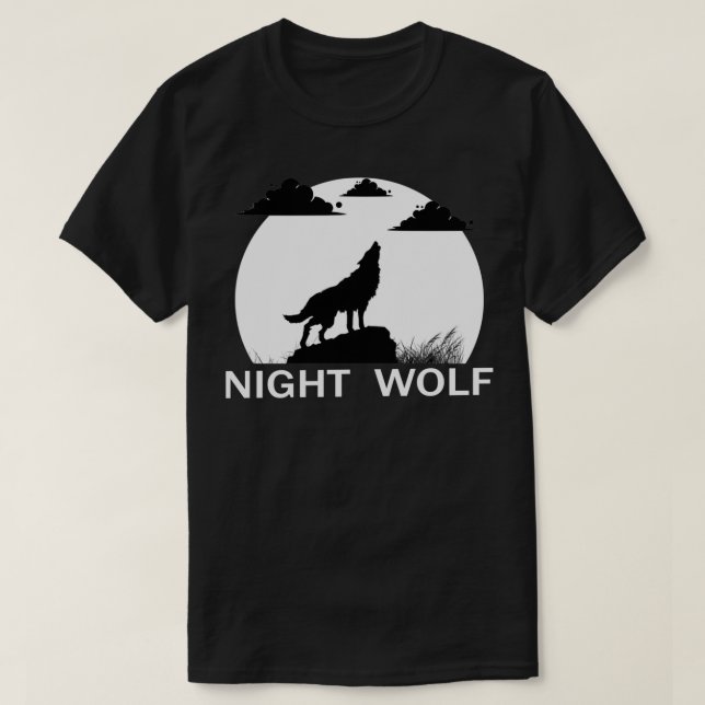 Camiseta Night Wolf (Frente do Design)