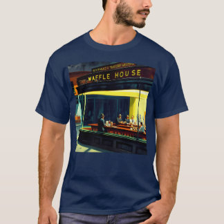 Camiseta Nighthawks no Waffle House Arte de Paródia Retro g