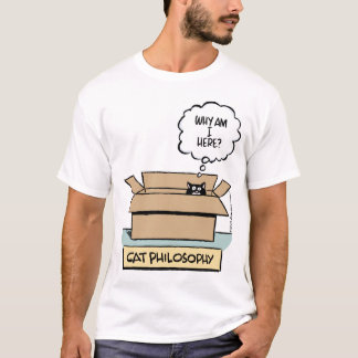 Camiseta Nightie ocasional da filosofia do gato