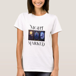 Camiseta Nightmarked feminina com belos cartões de