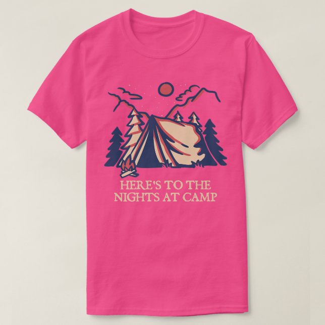 Camiseta Nights at Camp Camping Forest Camper Woods Vacatio (Frente do Design)