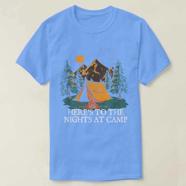 Camiseta Nights at Camp Camping Forest Camper Woods Vacatio (Frente do Design)