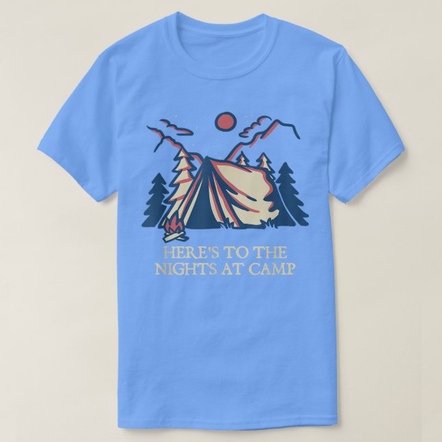 Camiseta Nights at Camp Camping Forest Camper Woods Vacatio (Frente do Design)
